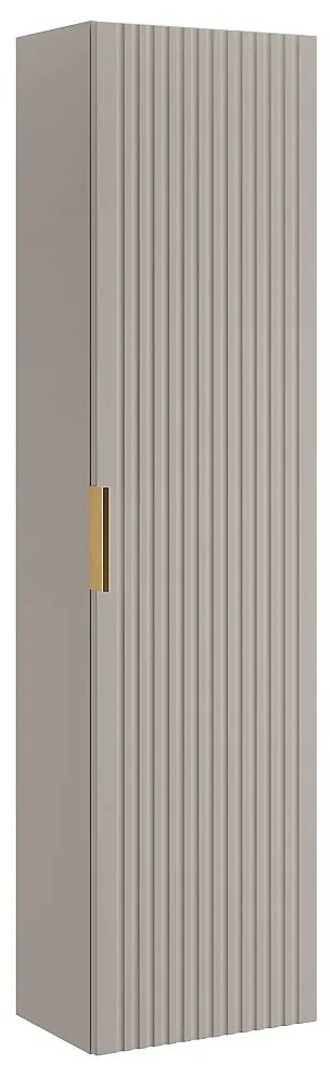 Wiszący słupek łazienkowy z prążkowaną fakturą – beżowy – wys. 140 cm – ZEVARA
