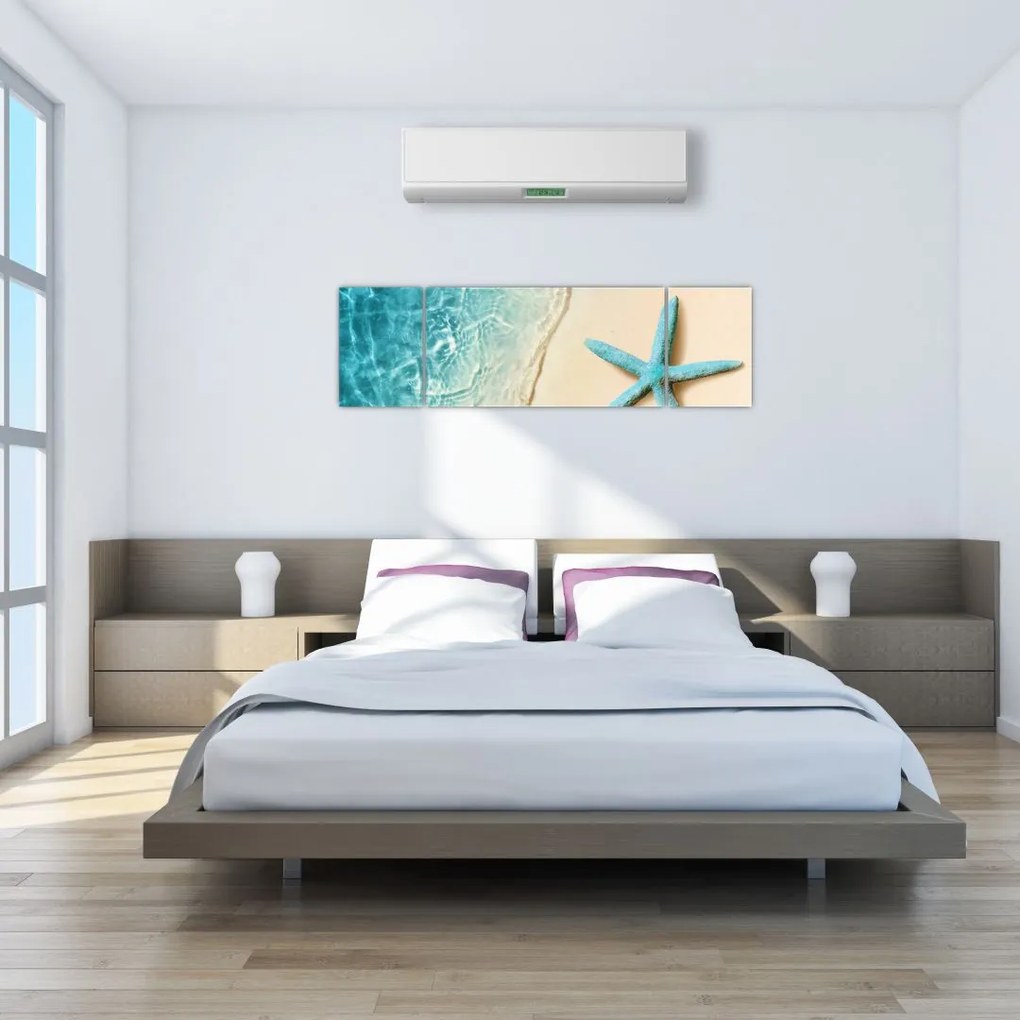 Obraz - Rozgwiazda na plaży (170x50 cm)