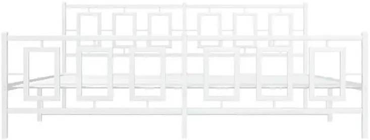 Białe metalowe loftowe łóżko małżeńskie 200x200 cm - Maneo