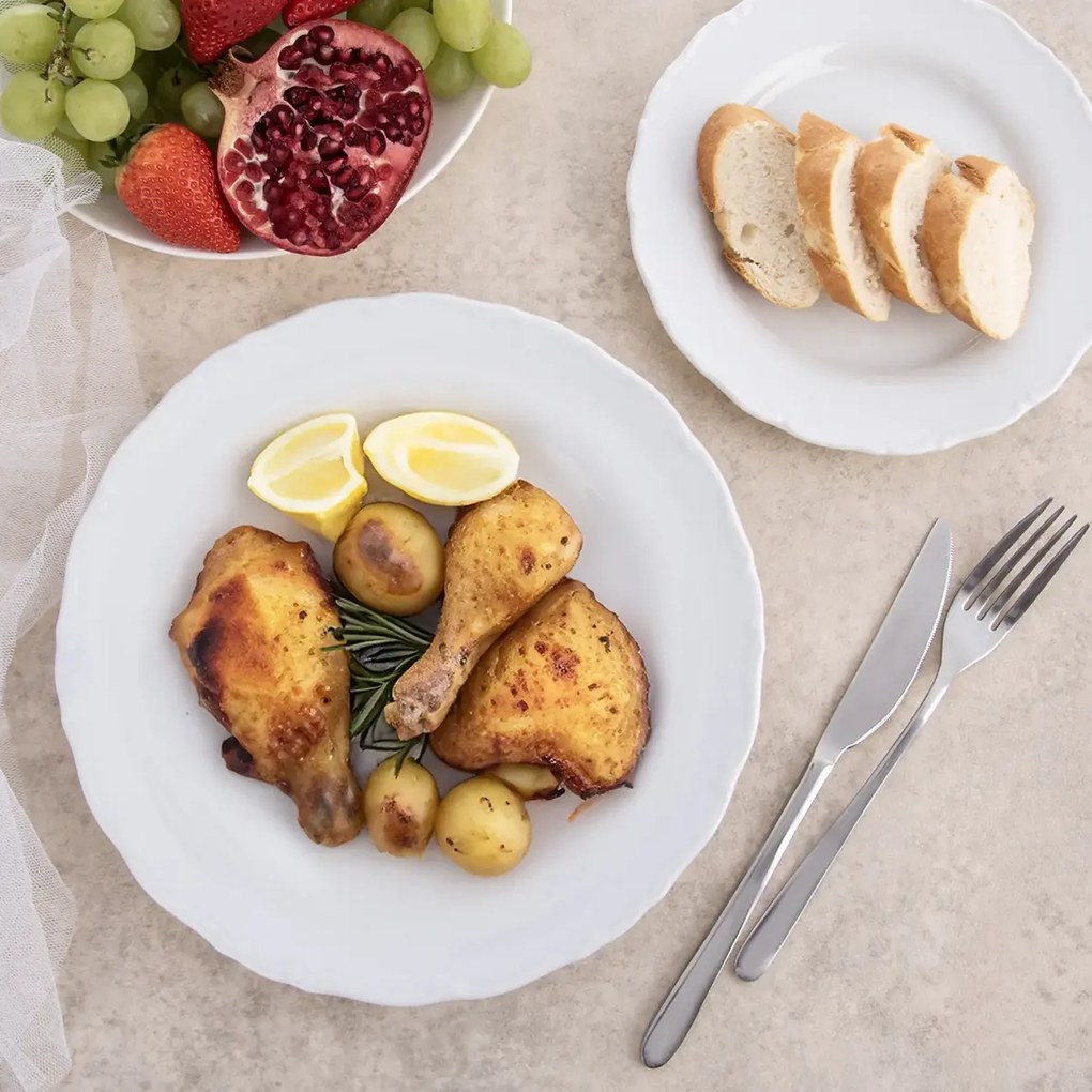 Orion Zestaw porcelanowych talerzy płytkich Mona, 6 szt., 24,5 cm