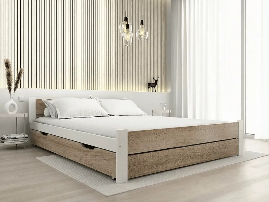 Pojemnik do przechowywania pod łóżko 200 cm, dąb sonoma