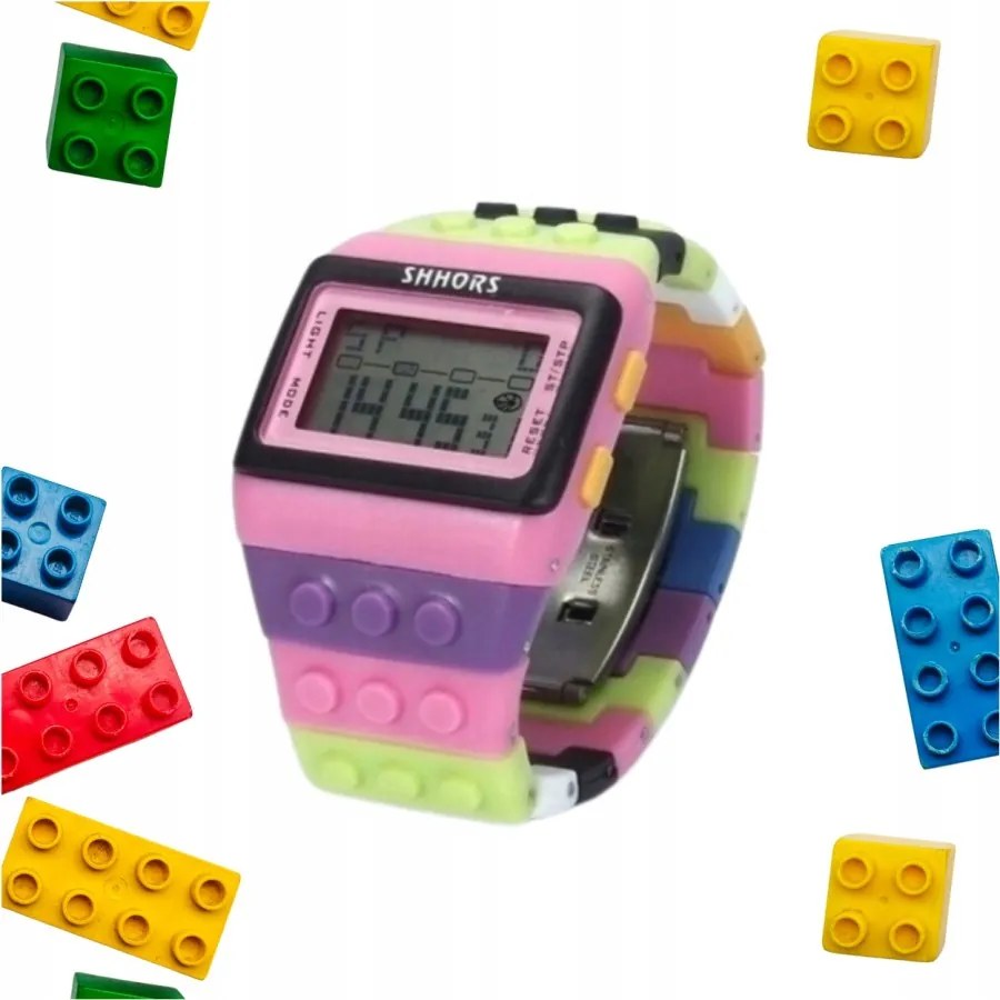Klockowy cyfrowy zegarek dla dziecka regulowany różne kolory