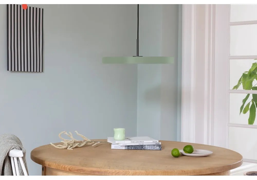 Jasnozielona lampa wisząca LED z metalowym kloszem ø 43 cm Asteria Medium – UMAGE