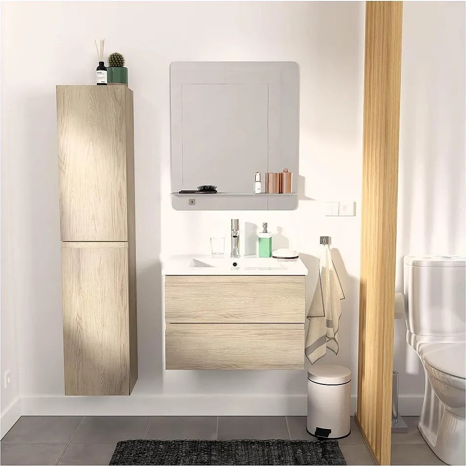 Zestaw zlewozmywakowy 60 cm + bateria + lustro + kolumna SORRENTO