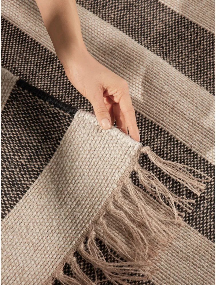 Czarny/kremowy dywan z juty dwustronny/tkany ręcznie 160x230 cm Playa – Hanse Home