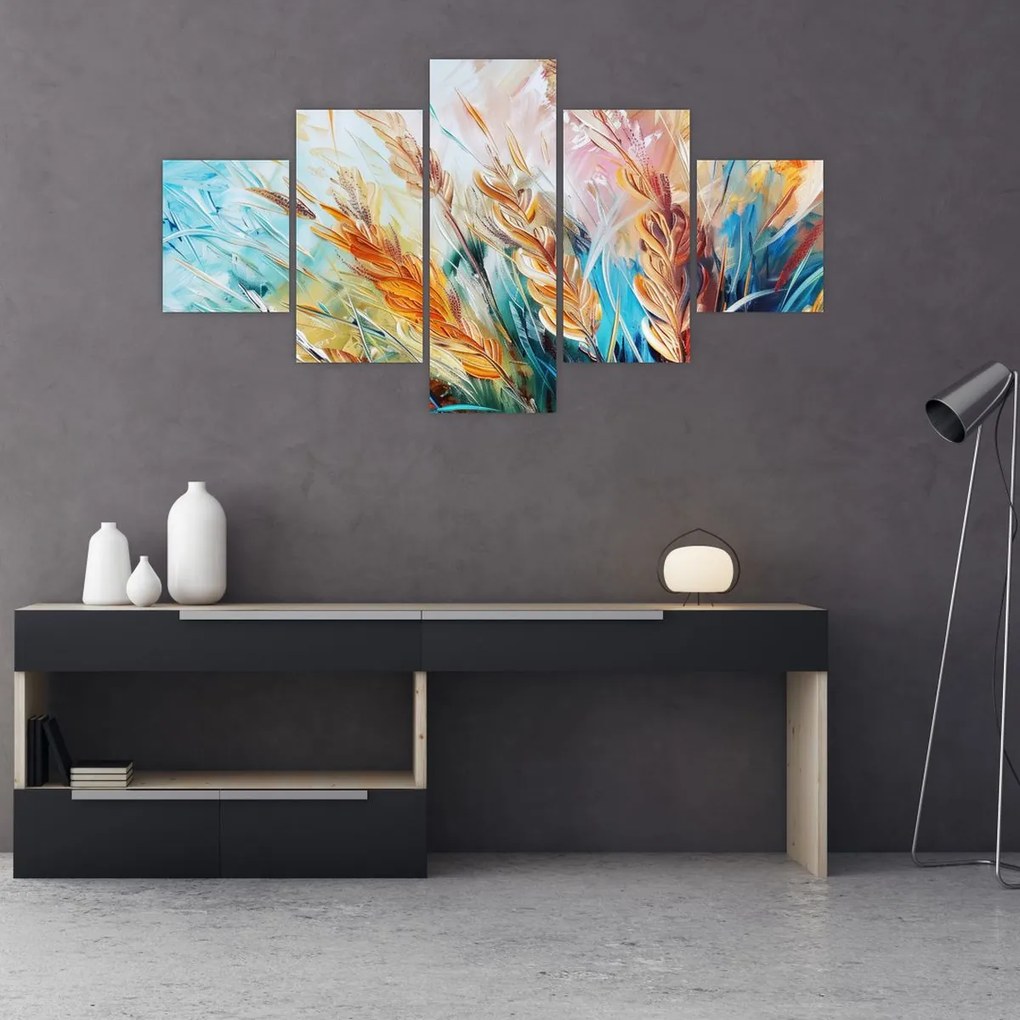 Obraz - Pszenica, abstrakcja (125x70 cm)