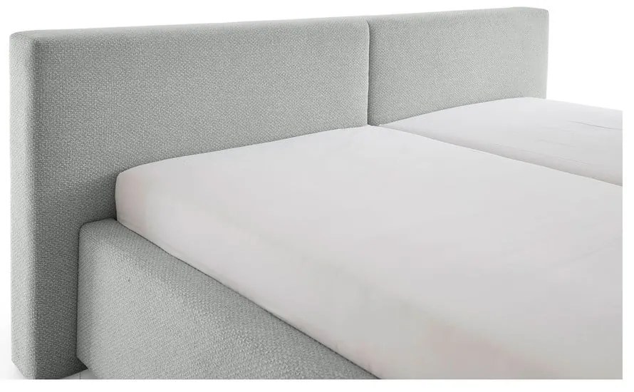 Szare tapicerowane łóżko dwuosobowe bez stelaża 140x200 cm Cube – Meise Möbel