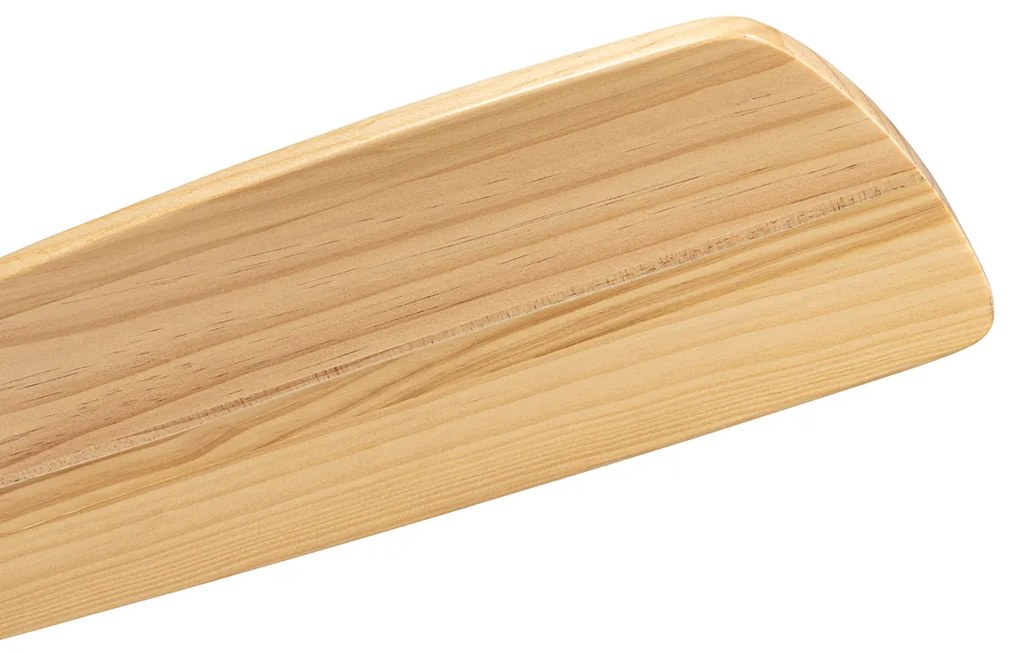 Wentylator sufitowy biały z drewnem 131,5 cm z LED z możliwością ściemniania z pilotem - Jerri