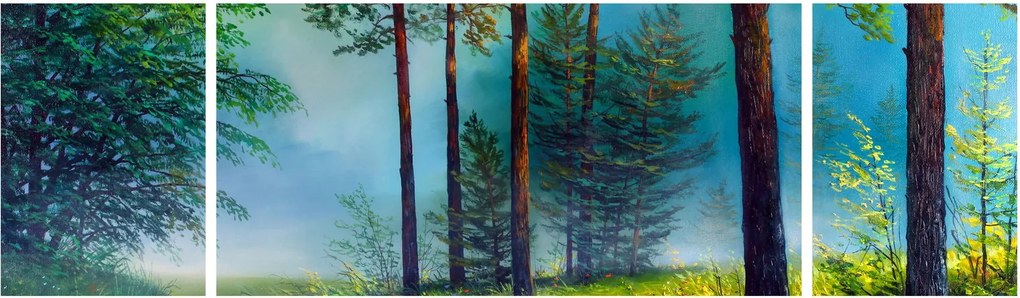 Obraz - Obraz olejny przedstawiający krajobraz (170x50 cm)