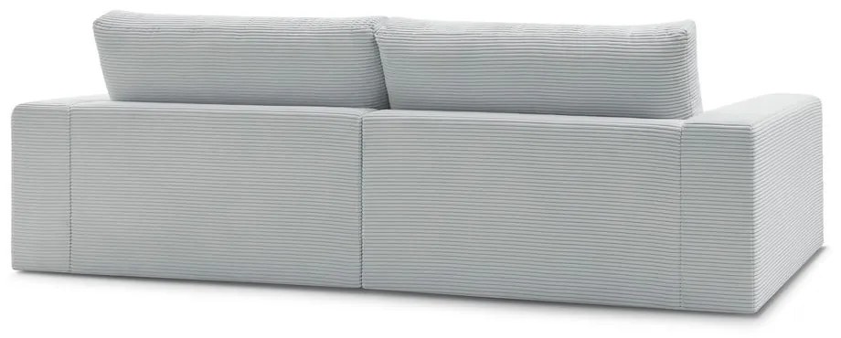 Jasnoszara sztruksowa sofa 274 cm Leonard – Bobochic Paris