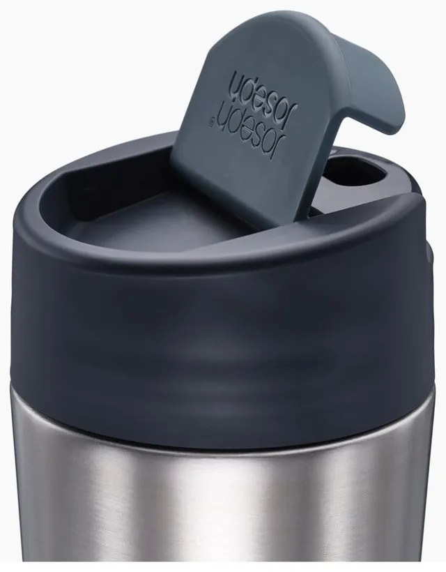 Kubek podróżny w granatowo-srebrnym kolorze 450 ml Sipp – Joseph Joseph