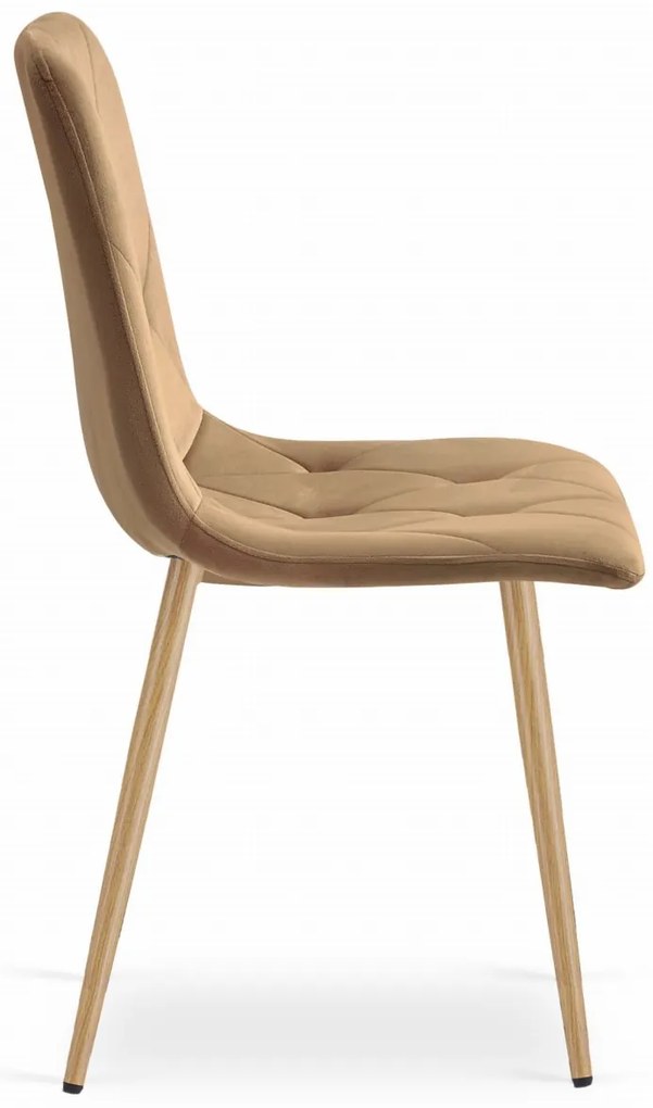 Brązowe krzesło do kuchni LIBRA aksamitne