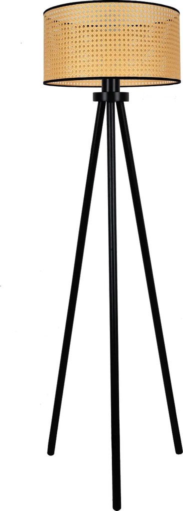 Lampa stojąca na trzech metalowych nogach ROLLER