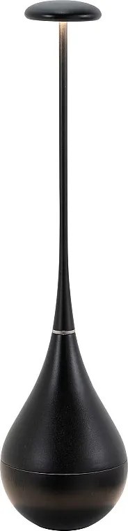 Zafferano Dondolina – Lampa stołowa LED z akumulatorem IP65, bezprzewodowa, ściemniacz dotykowy – włoski design, kolor czarny