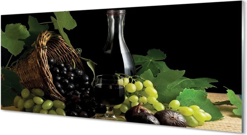 Panel szklany do Kuchni Winiarski Kosz z Winogronami
