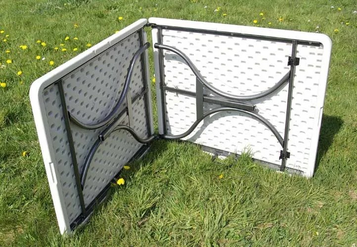 Komplet składany stół ogrodowy campingowy Garth 183 cm + 2 składane ławki