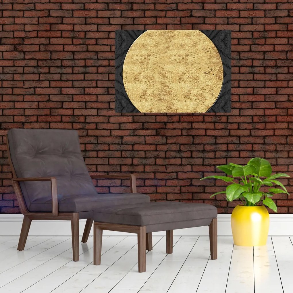 Obraz - Złota struktura N⁰2 (70x50 cm)