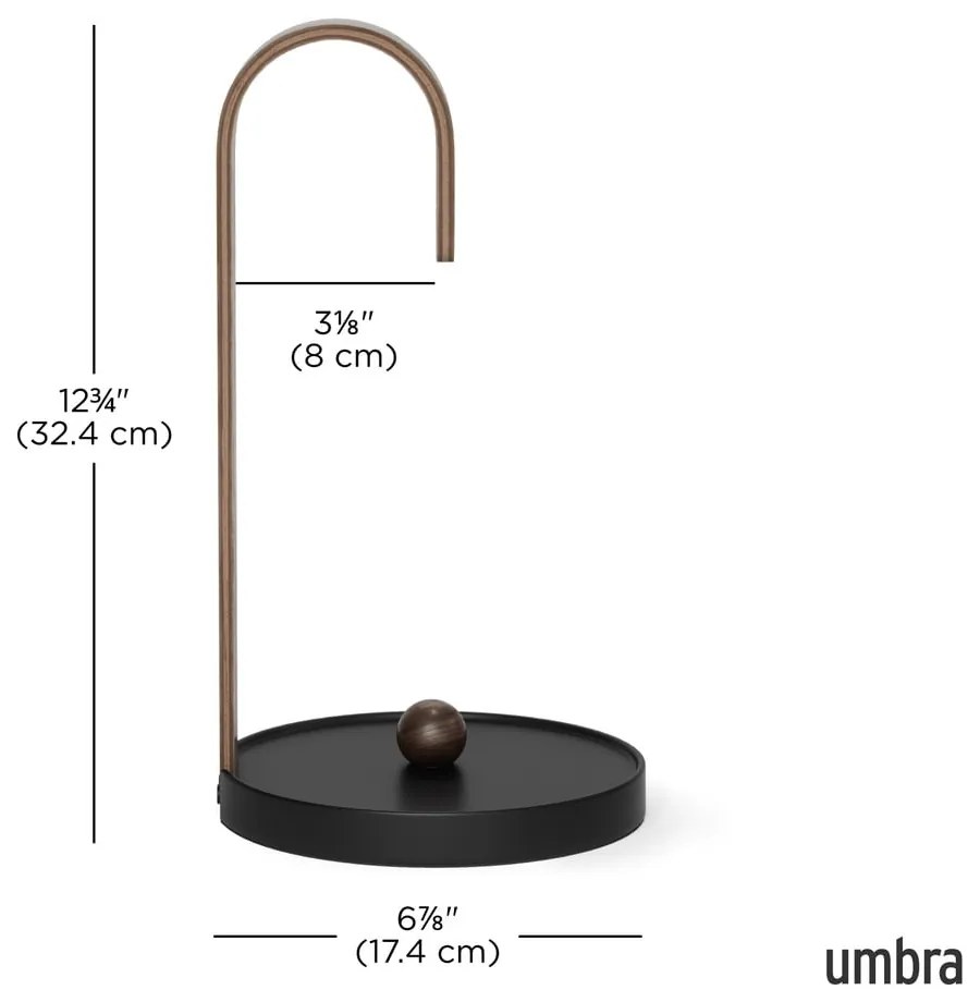 Czarny drewniany stojak na ręczniki papierowe ø 17 cm Bellwood – Umbra