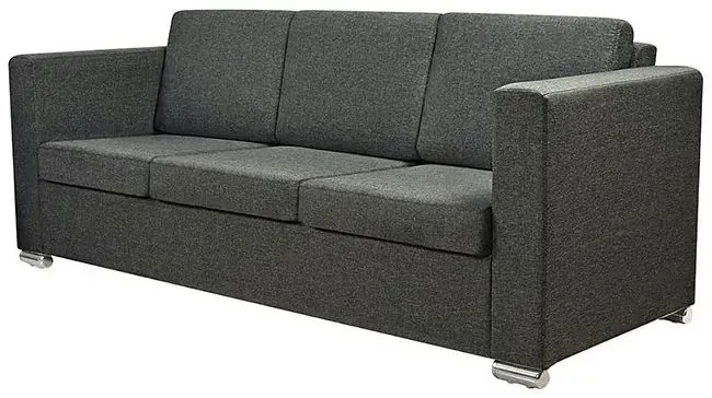 Trzyosobowa ciemnoszara sofa loftowa - Telva 3Q