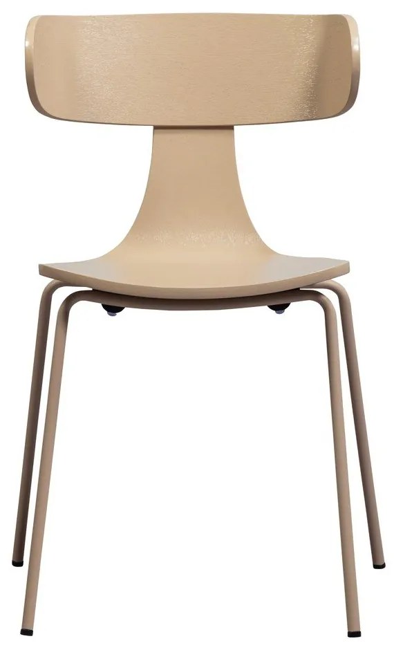 Krzesło sztaplowane w dekorze jesionu w naturalnym kolorze Form – WOOOD