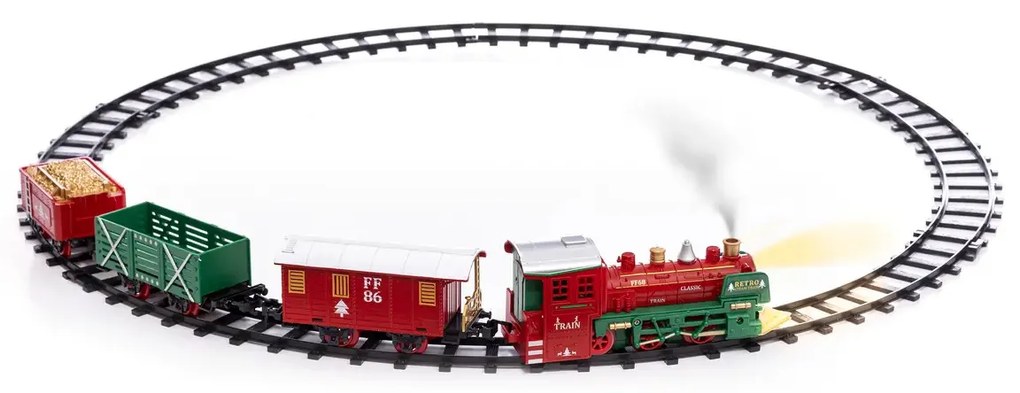 Kolejka bożonarodzeniowa z prawdziwą parą