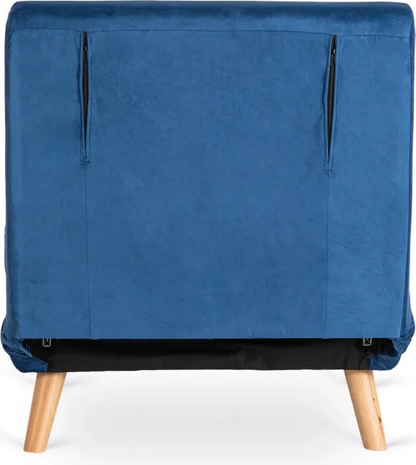 Fotel Rozkładany Leżanka Wypoczynkowy MARRY do Spania Granatowy