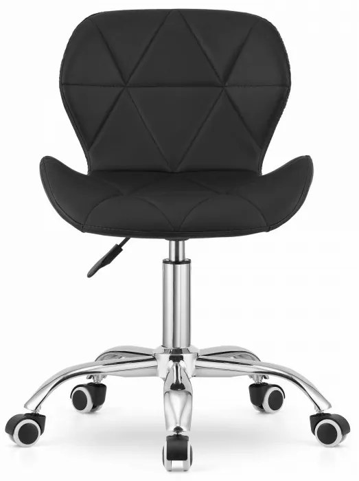 Zestaw do biura stół TAYLOR SONOMA 100x50 cm + krzesło biurowe AVOLA z ekoskory czarny