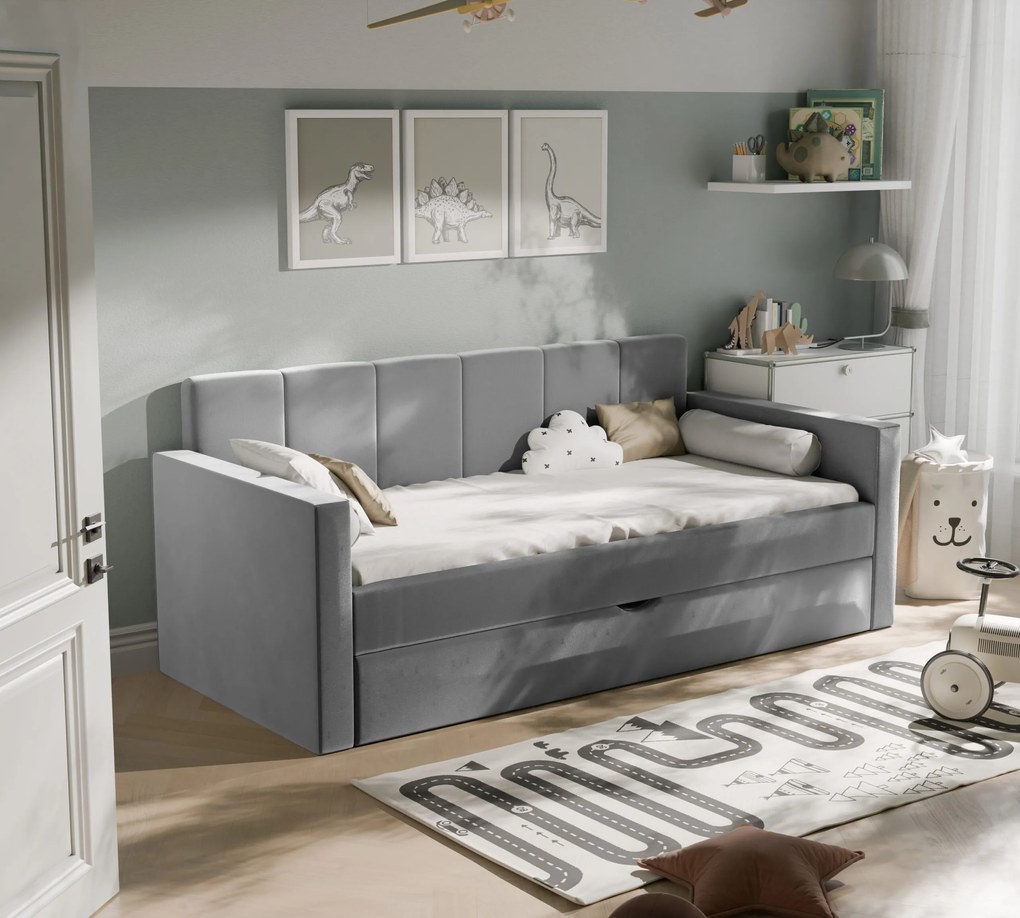 Łóżko młodzieżowe LUMI I z dodatkową powierzchnią spania - 80x200