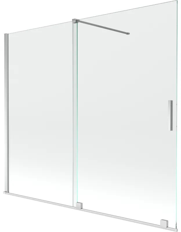 Mexen Velar parawan nawannowy 2-skrzydłowy rozsuwany 180 x 150 cm, transparent, chrom - 896-180-000-01-01