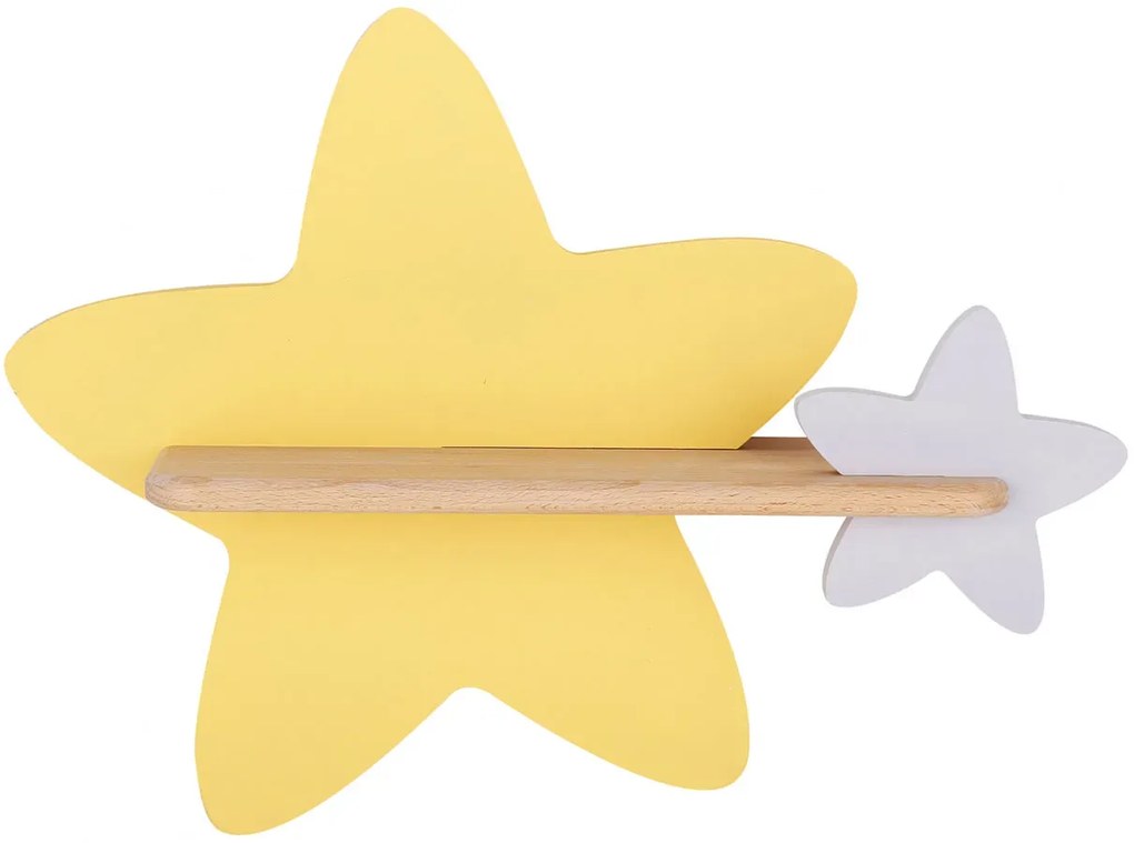 Żółto-szara lampka nocna dziecięca gwiazdki - K035-Beckett