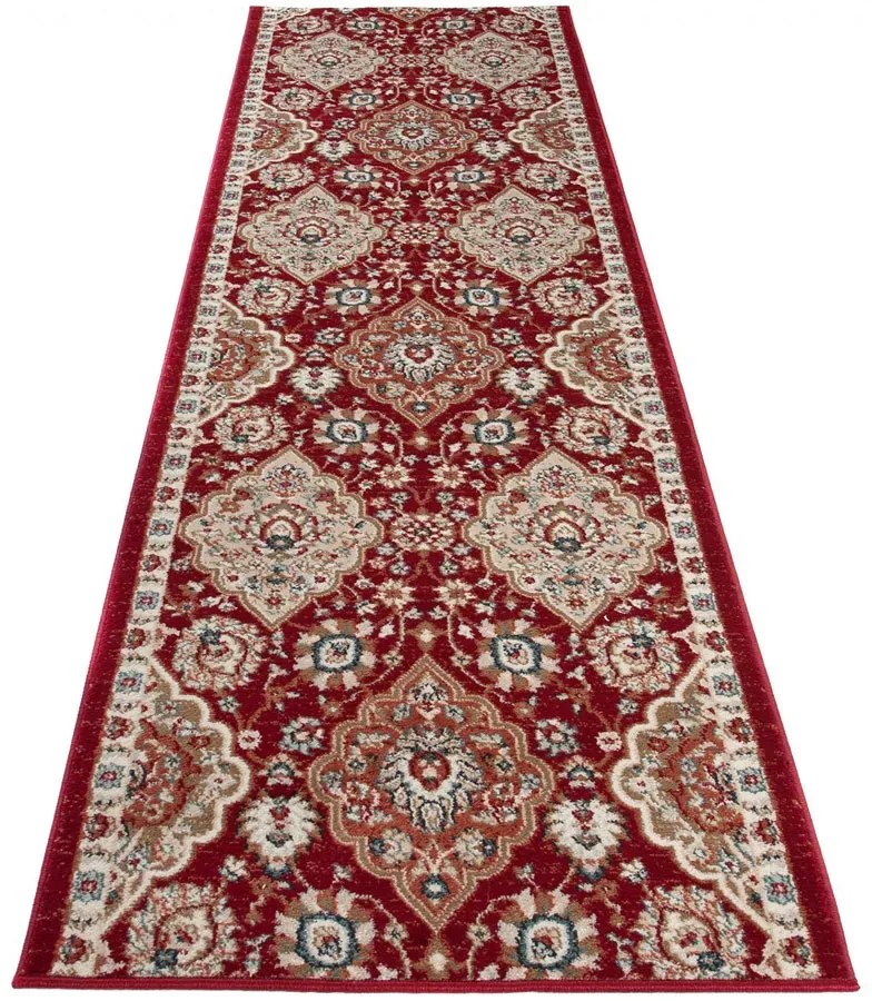 Czerwony elegancki chodnik retro na metry D8-W02