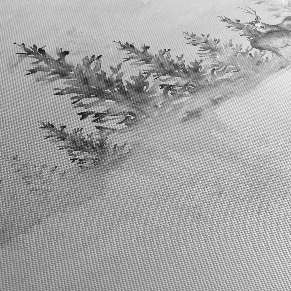 Obraz - Jeleń nad jeziorem (170x50 cm)