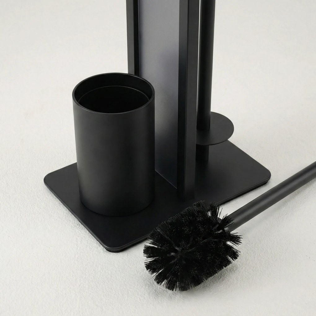 Stojak na papier toaletowy i szczotkę do WC z półką na telefon HYLLA,  65 cm