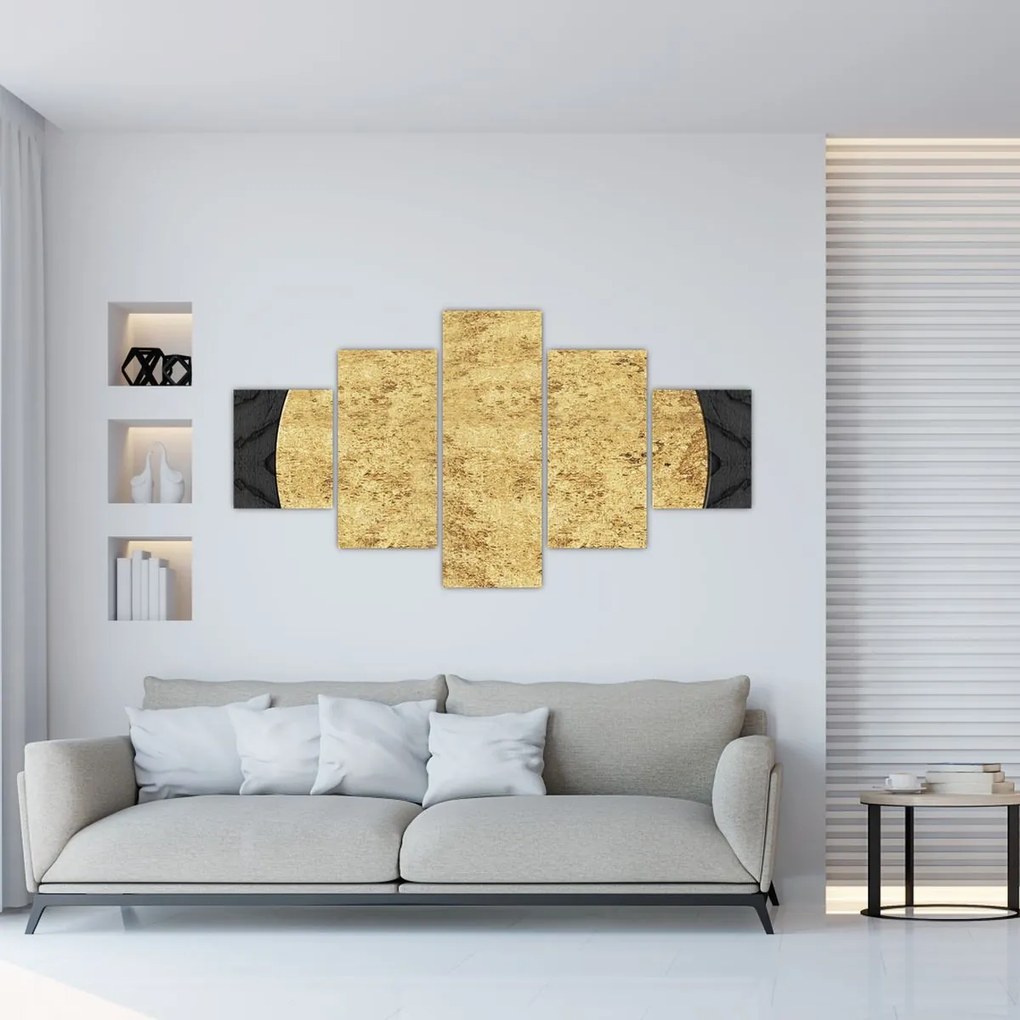 Obraz - Złota struktura N⁰2 (125x70 cm)