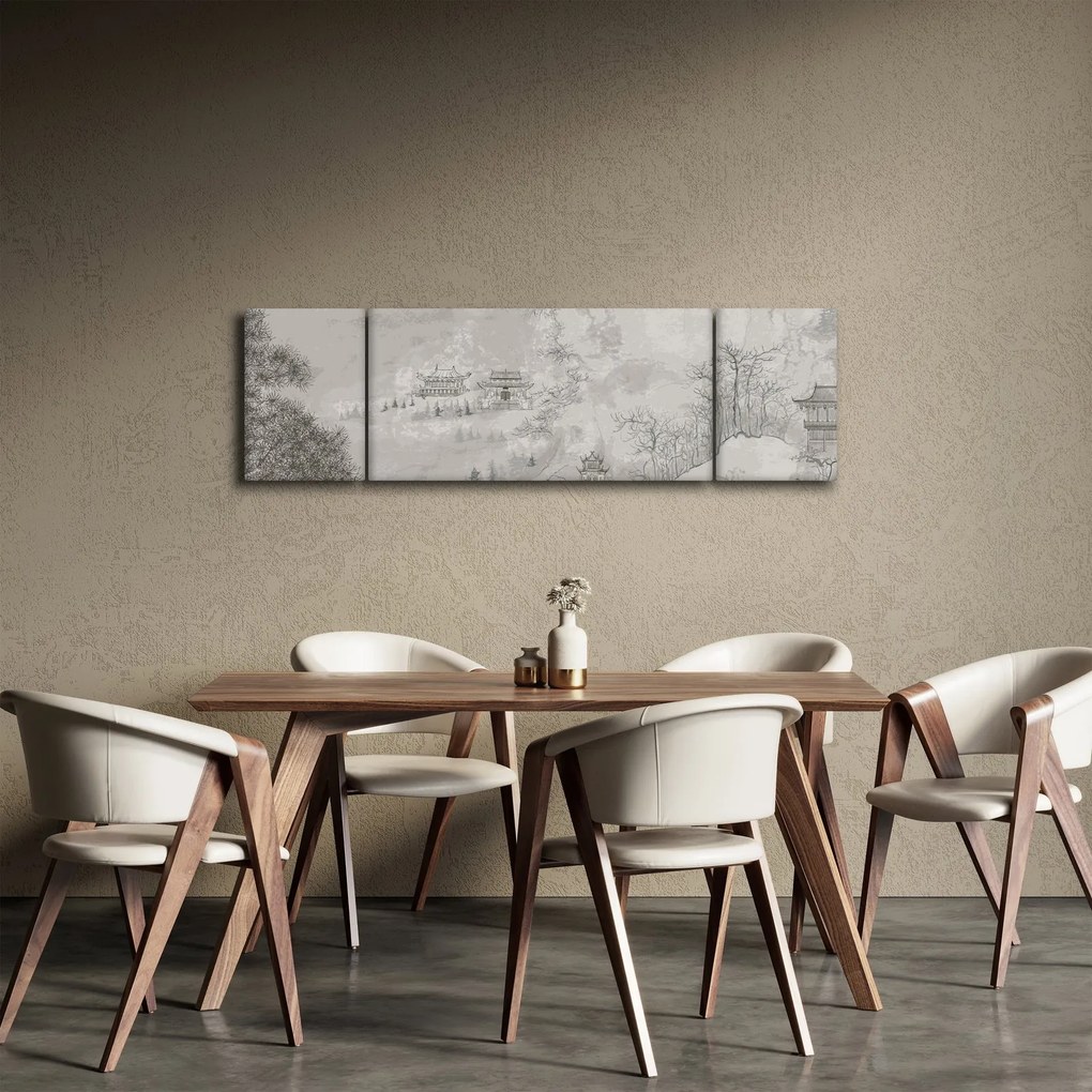 Obraz - Chiński krajobraz (170x50 cm)