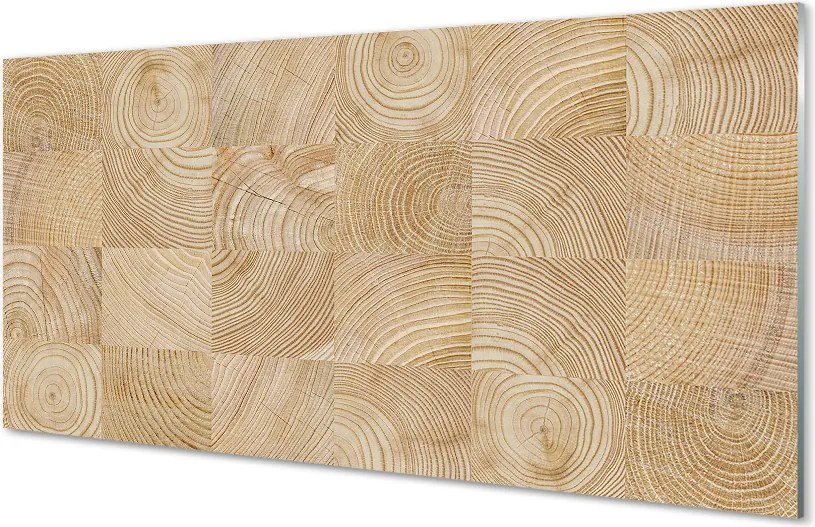 Szklany Panel Układ Drewnianych Kostek