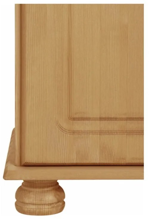 Wysoka komoda z litego drewna sosnowego z sekretarzykiem 107x39 cm Mette – Støraa