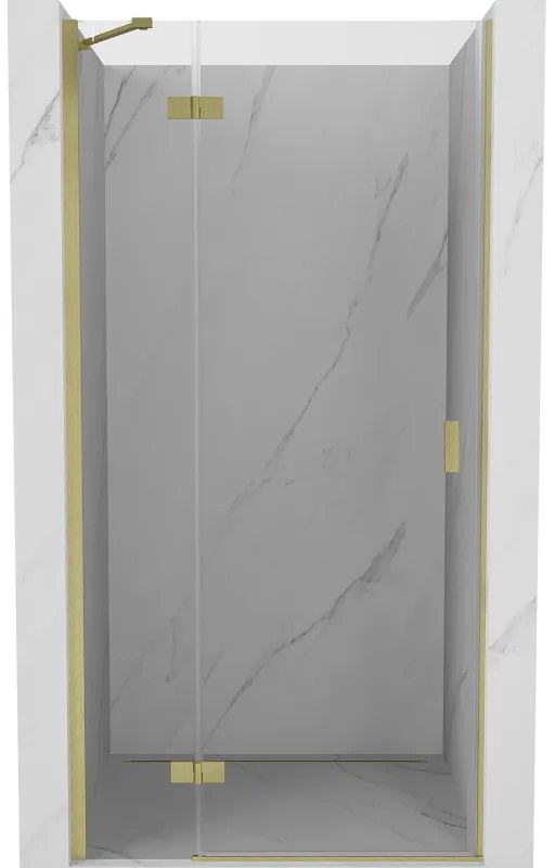 Mexen Mist-H drzwi prysznicowe uchylne lewe 70 cm, transparent, złote szczotkowane - 8A5-070-000-55-00-L
