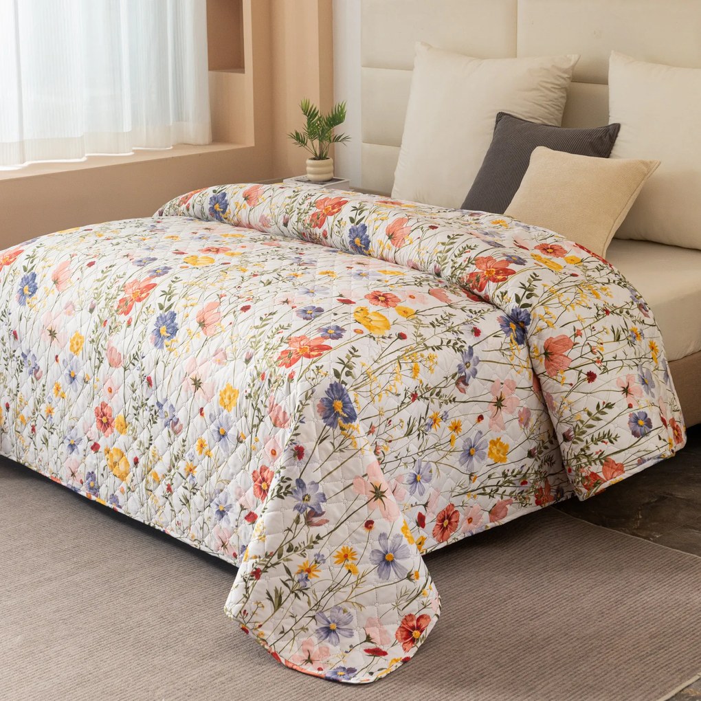 Narzuta na łóżko WILDFLOWERS, kolorowy Rozmiar: 170 x 210 cm
