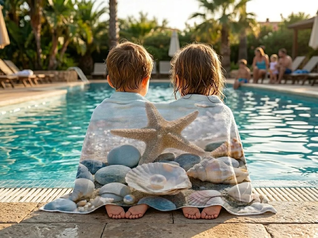 Szybkoschnący ręcznik plażowy MARBELLA kolorowy 70 x 140 cm, 100% mikrofibra