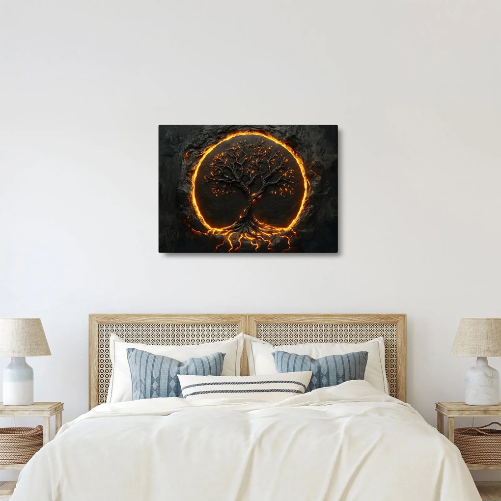 Obraz – Drzewo życia w lawie II. (70x50 cm)