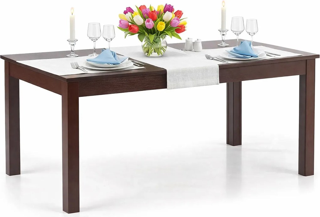 Nowoczesny rozkładany stół ciemny orzech E1-M06