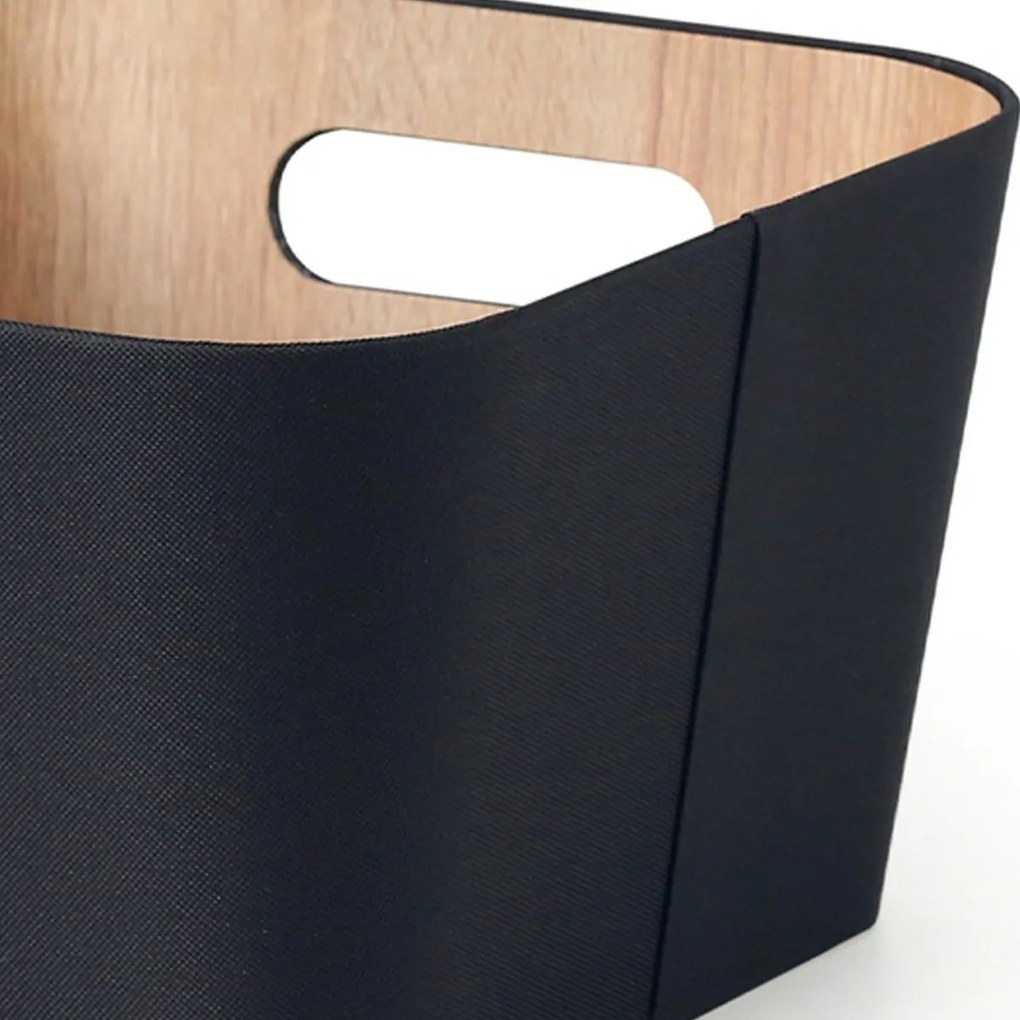 Kitchisimo Zestaw 2 koszy do przechowywania 27 × 27 × 16 cm, czarny, M