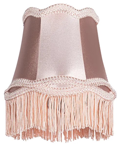Abażur do zaciskania z tkaniny różowy 12 cm - Granny