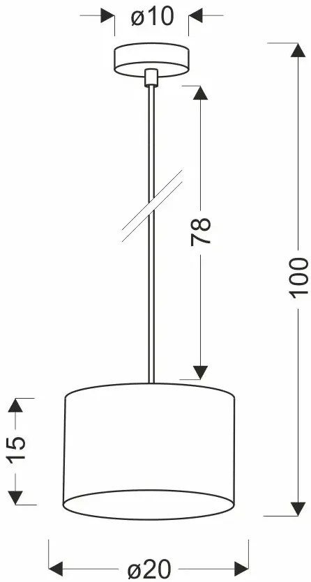 Szara pojedyncza lampa wisząca - D253-Gronis