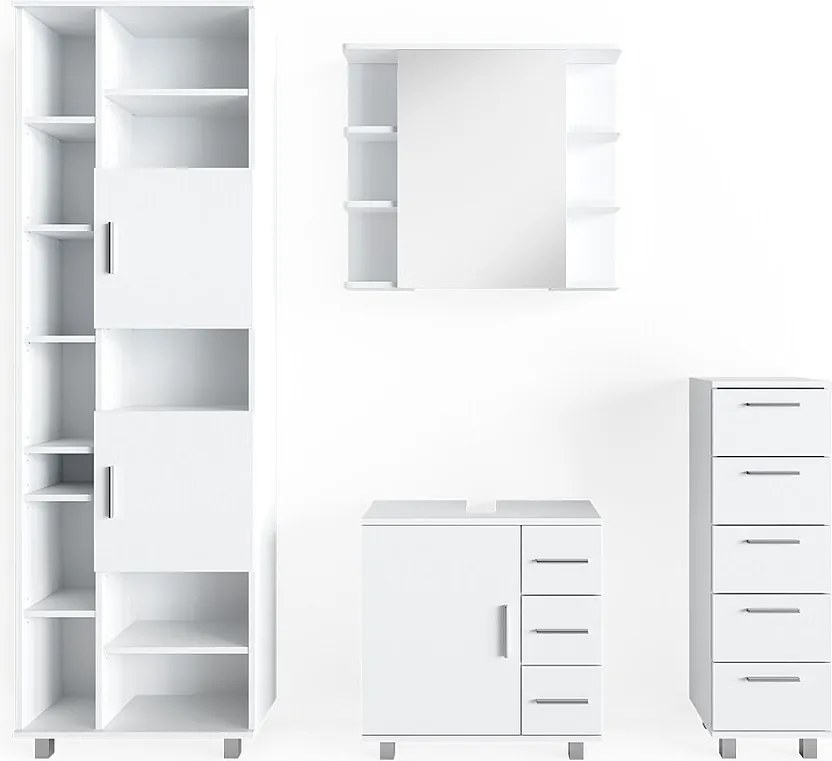 Zestaw mebli łazienkowych biały 60x33x60 ilias