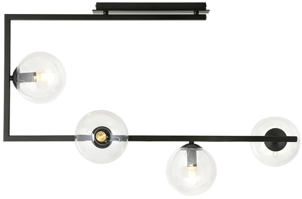 Loftowa lampa sufitowa z przezroczystymi kloszami - 8X D107 B1-G69