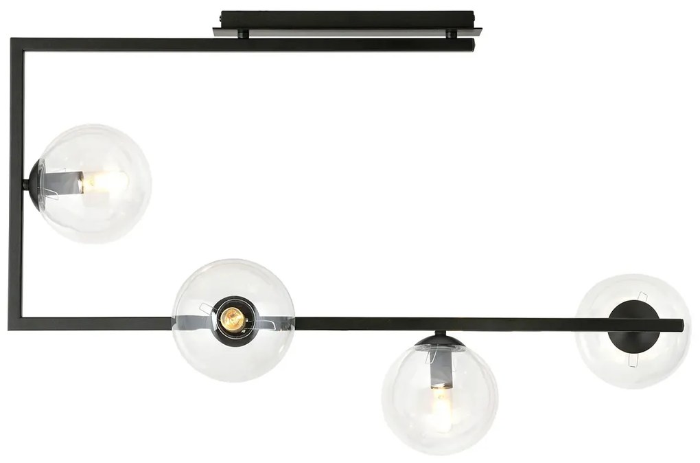Loftowa lampa sufitowa z przezroczystymi kloszami  - D107-Solini