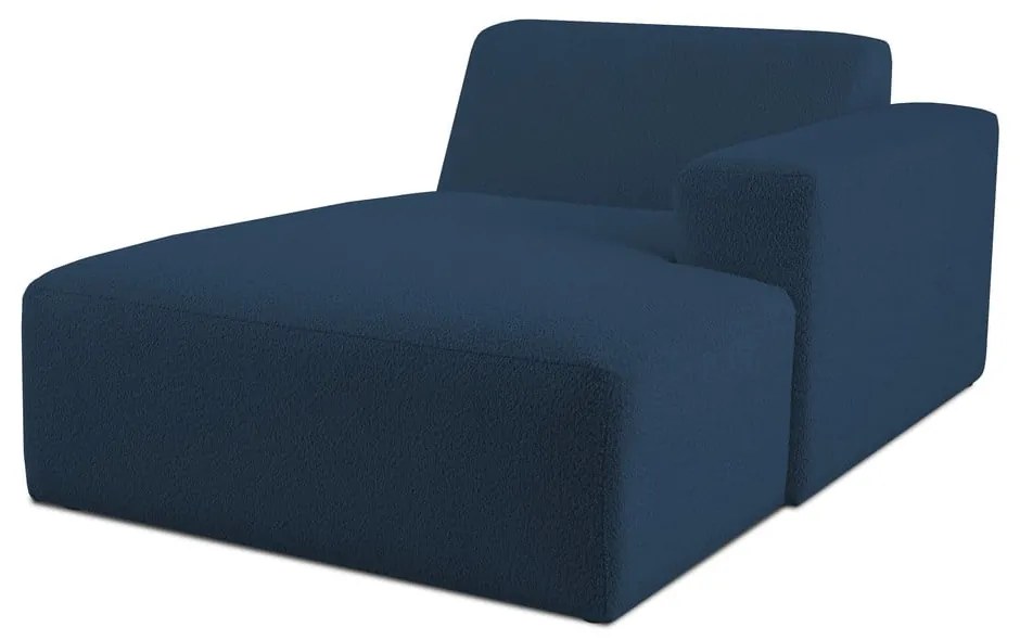 Ciemnoniebieski moduł sofy z materiału bouclé (prawostronny) Roxy – Scandic
