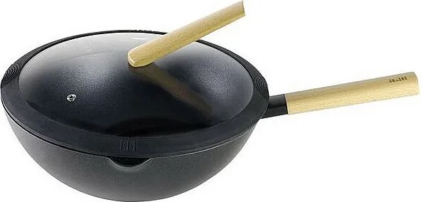 Wok Luxe z Pokrywką 30 cm Ibili - Nowoczesna Kuchnia Azjatycka